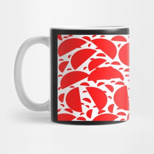 repeating multiple circle and half moon design Mug